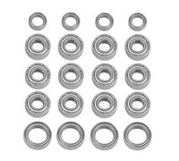 Accessori aggiornamento RC per Tamiya per TT01 TT01D TT01E TT01R DF02 1/10 RC Auto Parti di Aggiornamento Accessori 20 Pezzi Kit Cuscinetti A Sfere in Acciaio