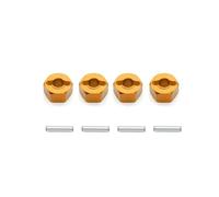 Accessori aggiornamento RC Per Traxxas Per Traxxas Per Slash 4x4 1/10 RC Cars Parti Aggiornamento 4 Pezzi Adattatore Per Mozzo Esagonale Ruota In Alluminio Supporto 12 Mm Spessore 7 Mm(Yellow)