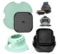 Accessori Airfryer per Ninja CRISPi 2 pezzi stampo in silicone + paraspruzzi + tappetini in silicone + friggitrice ad aria calda custodia protettiva per accessori Ninja Crispi riutilizzabile Airfryer