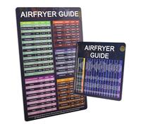 Accessori Airfryer, ricette magnetiche compatte per cheat sheet con temperatura, quantità di durata, libro di cucina tedesco Airfryer, ricettario per friggitrice ad aria calda, per Ninja COSORI PHLIPS