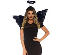 Accessori Angelo Sexy Wings and Halo Nero