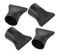 Accessori Asciugacapelli Nero in Plastica 4 Pezzi Ugello | Compatibile Ugelli da 4 a 4, 8cm, Flusso Mirato, Installazione Semplice, per Fono Chioma