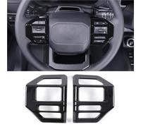 Accessori Auto Adesivo Per Telaio Di Copertura Per Volante In ABS Per Toyota Per Land Per Cruiser 250 Per Prado LC250 Decorazione Di Interni Auto(Style 1-Glossy Black)