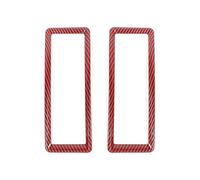 Accessori Auto Car Interior Per Dodge Per RAM 1500 2010-2017 ABS Console Centrale Auto Copertura Decorativa Per Presa D'aria Su Entrambi I Lati(Red Carbon appearance)
