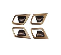 Accessori Auto Car Interior Per Peugeot 208 2020-2025 4 Pezzi ABS Maniglia Interna Porta Aperta Coperchio Ciotola Interno(Yellow no handle)