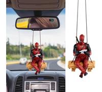 Accessori Auto Deadpool, Modelli di Figure Anime Classiche, Accessori Auto Divertenti Deadpool, Accessori da Appendere allo Specchietto Retrovisore per Casa, Auto, Scrivania e Decorazioni Computer