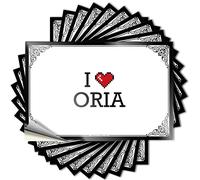 Accessori auto I Love Oria adesivi divertenti per paraurti per adulti adesivi per auto Funn (6 x 9 cm)