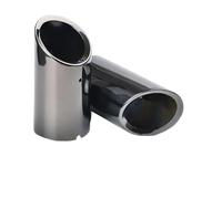 Accessori Auto In Acciaio Inox Auto Tubi Di Scarico Punta Del Silenziatore Coperture Per A3 8P A4 B8 Q5 A1 2009-2015 2 Pz(Black)