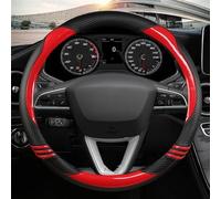 Accessori Auto In Pelle Microfibra A Forma Di O Coprivolante Per Auto Per Seat Per Leon 5F Per Mk3 Per Ibiza 6J(rosso)