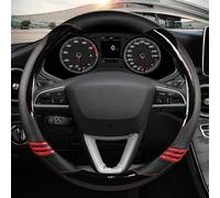 Accessori Auto In Pelle Microfibra A Forma Di O Coprivolante Per Auto Per Seat Per Leon 5F Per Mk3 Per Ibiza 6J(Nero)