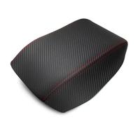 Accessori auto Interni Bracciolo centrale Box Cover Stile carbonio Micro Pelle decorativa per Golf 6 MK6 2010-2013 Consolle(Red line)