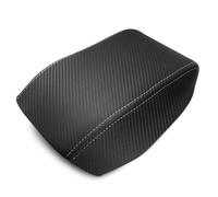 Accessori auto Interni Bracciolo centrale Box Cover Stile carbonio Micro Pelle decorativa per Golf 6 MK6 2010-2013 Copertura consolle(White line)