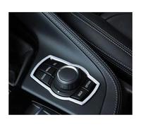 Accessori Auto Interno Per BMW X1 F48 2016-2020, Pannello Copertura Circolare Per Pulsanti Multimediali Per Auto In Acciaio Inossidabile Auto Trim Accessories(Argento)