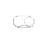 Accessori Auto Interno Per Maserati Per Levante, Accessori Auto Cornice Copertura Dell'interruttore Faro In Fibra Carbonio Cromata In ABS(Argento)
