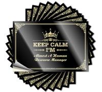 Accessori auto Keep Calm I'm Almost A Human Resource Manager adesivi divertenti adesivi paraurti adesivi (8 x 12 cm)