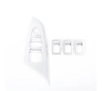 Accessori Auto Per BMW Per X3 X4 F25 F26 ABS Interruttore Sollevamento Vetro Finestrino Pulsanti Telaio Decorazione Copertura Decorazione Di Interni Auto(Argento)