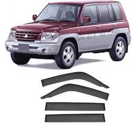 Accessori auto per Mitsubishi Montero io 1998-2015: deflettori laterali e tendine antipioggia. Ottimizzano l'aerazione in caso di maltempo, upgrade comfort di guida.