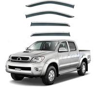 Accessori auto per Toyo-ta HILUX VIGO AN10-AN30 2005-2014: deflettori laterali e tendine antipioggia. Ottimizzano l'aerazione in caso di maltempo, upgrade comfort di guida.