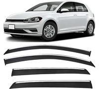 Accessori auto per VW Golf 7 MK7/MK7.5 2014-2019: deflettori laterali e tendine antipioggia. Ottimizzano l'aerazione in caso di maltempo, upgrade comfort di guida.
