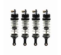 Accessori auto RC Compatibile Con MJX 1/7 7303 7304 RC Auto Parti Di Aggiornamento Accessori Ammortizzatori Anteriori E Posteriori In Metallo Con Pressione Dell'olio Del Polmone Dell'aria(Black)
