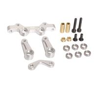 Accessori Auto RC Compatibile con Tamiya DT04 58741 1/10 Rc Auto Aggiornamento Accessori di Modifica Parti di Sterzo in Metallo Componenti Parti #(Red)