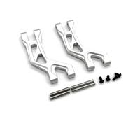 Accessori Auto RC Compatibile con Tamiya DT04 58741 DT03 58587 1/10 Rc Accessori per Auto di Aggiornamento Parti Posteriori in Metallo Superiore per Componente Braccio Oscillante(Silver)