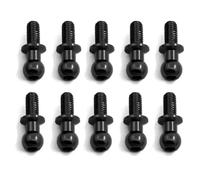 Accessori Auto RC Compatibile con Tamiya per TT01 per TT02 D5 1/10 RC Drift Car Pezzi di Ricambio Accessori 10 Pezzi M3 Viti A Testa Sferica Esagonale in Metallo(Black)