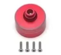 Accessori Auto RC Compatibile con Tamiya per TT02 1/10 RC Auto Aggiornamento Parti di Modifica Accessori Custodia Differenziale con Kit di Viti(Red)
