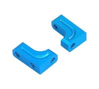 Accessori Auto RC Compatibile con Tamiya per TT02 XV01 TB03 1/10 RC Car Parts Accessories 2 Pezzi di Staffa per Servo in Metallo, Staffa di Fissaggio per Servo Adatta(Blue)