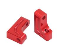 Accessori Auto RC Compatibile con Tamiya per TT02 XV01 TB03 1/10 RC Car Parts Accessories 2 Pezzi di Staffa per Servo in Metallo, Staffa di Fissaggio per Servo Adatta(Red)