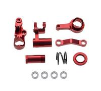 Accessori Auto RC Compatibile con Traxxas per Slash per Stamped per Hoss 1/10 4X4 Parti per VXL Sterzo in Metallo Bellcranks E Drag Link Servo Saver Set 6845X(Red)
