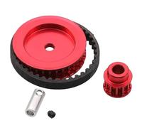 Accessori Auto RC Compatibile con TRXs per TRX4 per TRX6 1/10 RC Crawler Car Upgrade Parts Sistema di Trasmissione A Cinghia 12T 30T(Red)