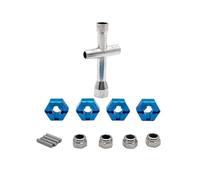 Accessori Auto Rc Per 1/16 Chiave In Metallo Con Attacco Esagonale Strumenti Di Riparazione Adattatore Mozzo Ruota Da 12 Mm Combinatore Vite Dado RC Auto Per Buggy Aggiornamento(Blue)