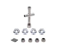 Accessori Auto Rc Per 1/16 Chiave In Metallo Con Attacco Esagonale Strumenti Di Riparazione Adattatore Mozzo Ruota Da 12 Mm Combinatore Vite Dado RC Auto Per Buggy Aggiornamento(Silver)