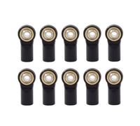 Accessori Auto RC per AXIAL per SCX10 D90 D110 per Tamiya CC01 1/10 rc Car Parts 10 Pezzi Metallo M4 20mm Biella Tirante Giunto Sferico(Black)