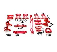Accessori Auto RC per Tamiya per TT02 1/10 Kit di Accessori Modifiche Bracci Sospensione Supporto per Fuso A Snodo Torre Ammortizzatori Piastra Paraurti Parti Aggiornamento per Auto RC(Red)