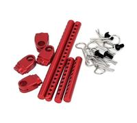 Accessori Auto RC per Tamiya per TT02 Corpo Assemblato Metallo Post Monti Car Shell con Clip R Fissaggio Colonna Parte Modello RC Auto Parti di Aggiornamento Accessori(Red)