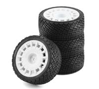 Accessori Auto RC per Tamiya per TT02 XV01 per HSP 94123 per HPI per Kyosho per WLt 67mm Cerchione Plastica Pneumatico Gomma Universale 1/10 RC per Rally Parti Automobili per Corsa per Strada(White)