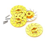 Accessori Auto RC per Tamiya TT01 TT02 per HPI per HSP 94123 per Sakura D4 1/10 Disco Freno Metallo Adattatore Mozzo Esagonale Perno 12mm RC Parti per Auto da per Corsa su per Strada(Yellow)