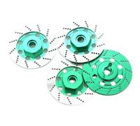 Accessori Auto RC per Tamiya TT01 TT02 per HPI per HSP 94123 per Sakura D4 1/10 Disco Freno Metallo Adattatore Mozzo Esagonale Perno 12mm RC Parti per Auto da per Corsa su per Strada(Green)