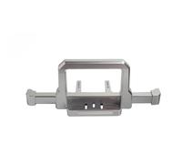 Accessori auto RC Per Traxxas Per TRX4 Per Defender 82056-4 1/10 RC Crawler Auto Parti Aggiornamento Anteriore Metallo Paraurti Posteriore Verricello Base Montaggio Accessori Decorativi(Silver,Front)