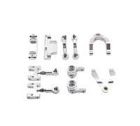 Accessori Auto Rc Per WPL D12 CNC In Metallo Superiore Inferiore Per Braccio Oscillante Sterzo Giunto Sferico Accessori Set RC Auto Parti Di Aggiornamento(Silver)