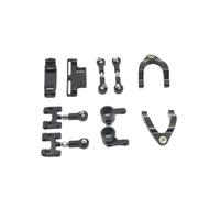 Accessori Auto Rc Per WPL D12 CNC In Metallo Superiore Inferiore Per Braccio Oscillante Sterzo Giunto Sferico Accessori Set RC Auto Parti Di Aggiornamento(Black)