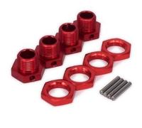 Accessori Auto Rc Per ZD Per Racing Per Summit Per E-Revo Per ARRMA Per Buggy Per HSP 94762 94081 1/8 1/7 4 Pezzi Adattatore Per Dadi Esagonali In Alluminio Da 17 Mm Per Auto RC(Red)