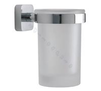 Accessori bagno bicchiere porta spazzolini a muro Maya in ottone cromato