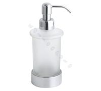 Accessori bagno dosatore sapone appoggio Maya in ottone cromato alta qualità