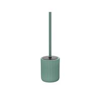 Accessori Bagno in Ceramica Linea Color Verde Soft-Touch - Set Bagno Moderno con Design Cannettato, Varianti Dispenser Sapone, Portaspazzolino e Portascopino WC (portascopino wc)