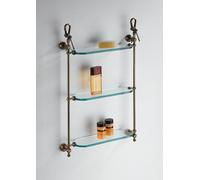 Accessori bagno Pensile vetro 3 mensole prodotto italiano classico ottone nodo