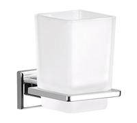 Accessori bagno porta bicchiere spazzolini in acciaio cromall e vetro di Gedy