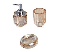 Accessori Bagno Set Set Dispenser di Sapone Bottiglia Dispenser di Sapone di Cristallo Contenitori di Liquidi Portasapone Pompa di Sapone 3 Pezzi Accessori Bagno Set da Bagno